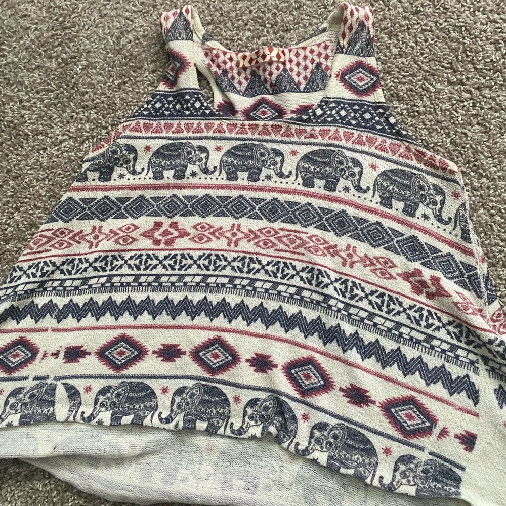 Elephant print tank top